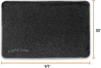 Extra Large Non-Slip Cat Litter Mat - Ultimate Litter Catcher for House Cats - Easy to Clean and Safe for Your Furry Friends - Black (47" x 33")