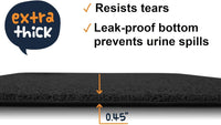 Extra Large Non-Slip Cat Litter Mat - Ultimate Litter Catcher for House Cats - Easy to Clean and Safe for Your Furry Friends - Black (47" x 33")