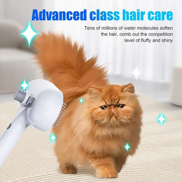 Revolutionary Pet Hair Remover Brush for Dogs and Cats - Self-Cleaning, Ergonomic Design with Unique Spray Function for Effortless Grooming