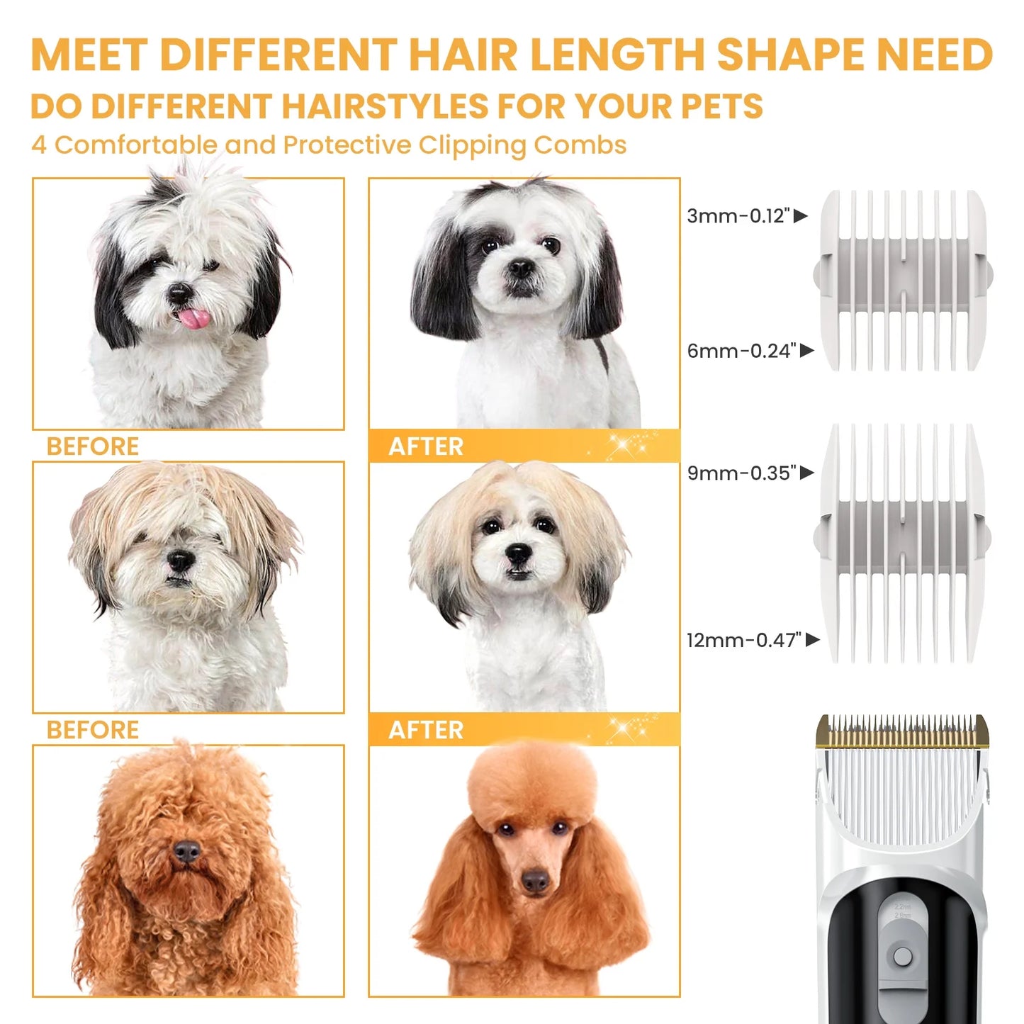 Revolutionary Pet Grooming Vacuum: 13000Pa Suction, 5-in-1 Kit for Effortless Dog & Cat Grooming at Home!