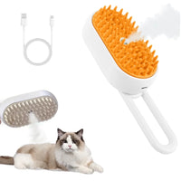 Revolutionary 3-in-1 Self-Cleaning Cat Steamer Brush - Ultimate Grooming Solution for Cats and Dogs with Massage and Shedding Features
