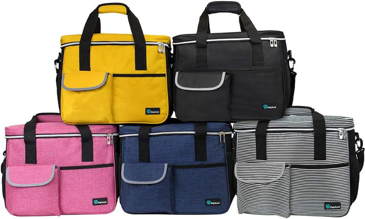 Ultimate Travel Bag Organizer for Dogs and Cats - Complete Diaper Bag with Food Container, Bowls & Accessories for Adventurous Weekend Getaways