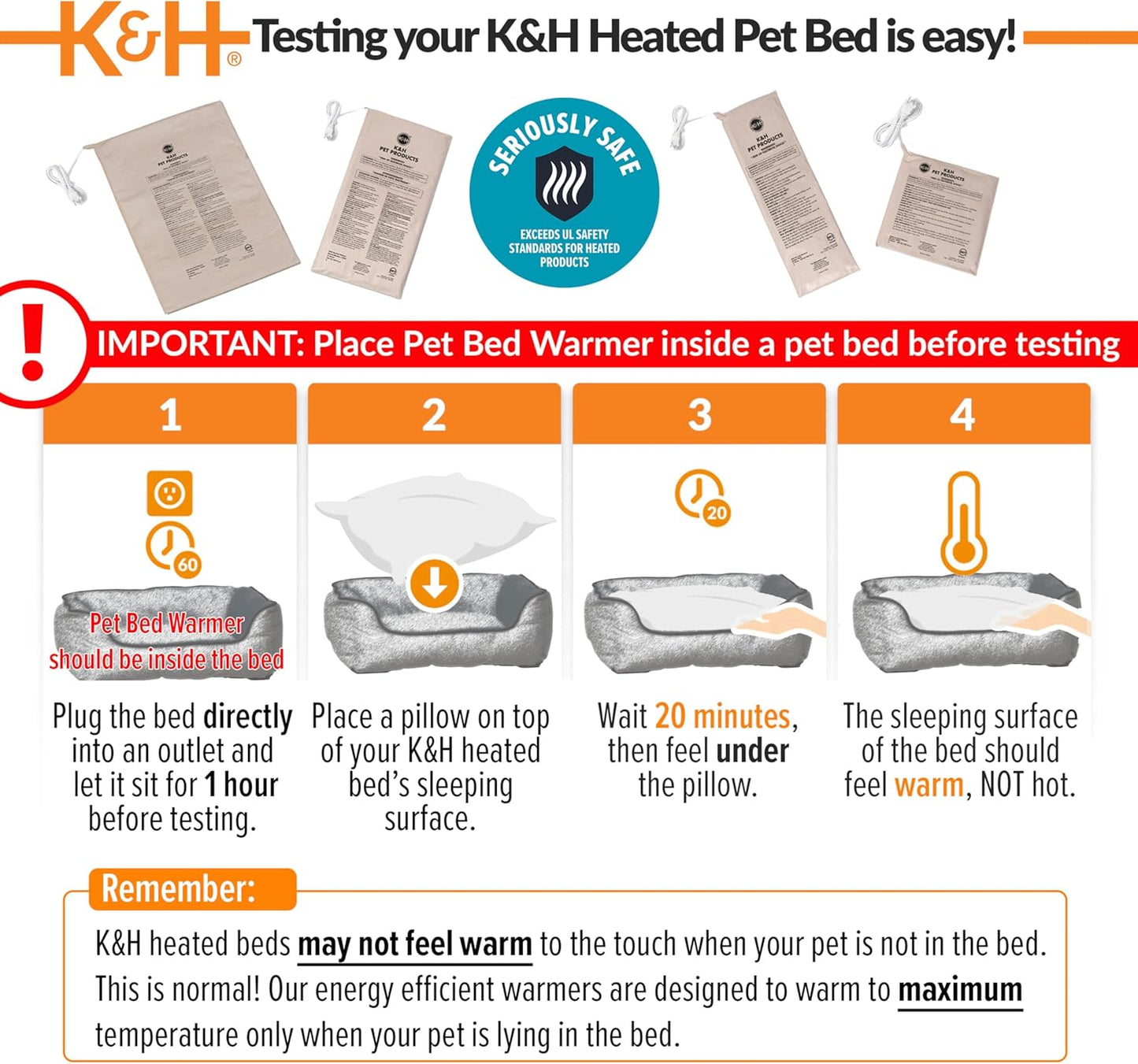 Transform Your Pet's Comfort with the K&H Extra-Large Heated Pet Bed Warmer - Waterproof, Automatic Temperature Control for Ultimate Relaxation