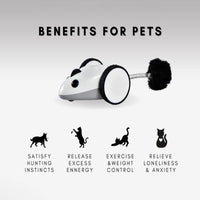 Engage Your Pet with the Purechase Smart Cat Toy – Interactive Mouse Toy with App Control, Adjustable Speed, and USB Rechargeable Features for Cats and Dogs