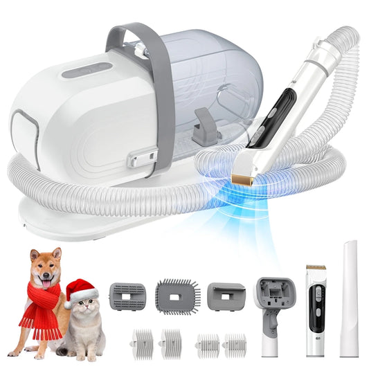 Revolutionary Pet Grooming Vacuum: 13000Pa Suction, 5-in-1 Kit for Effortless Dog & Cat Grooming at Home!