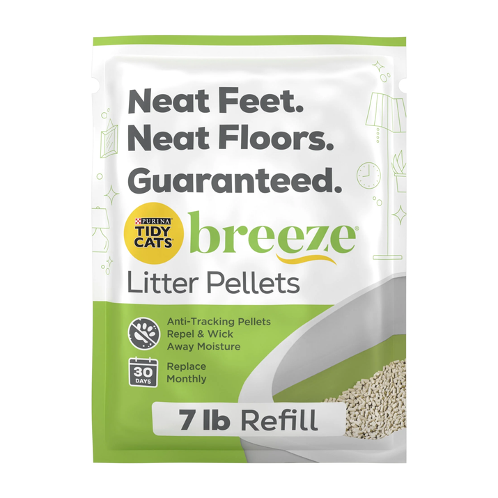 Tidy Cats Breeze Unscented Cat Litter Refill - 99.9% Dust Free, Perfect for Multi-Cat Homes, 4 Pack of Zeolite Pellets