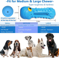 Durable Blue Dog Chew Toy for Aggressive Chewers - Interactive Squeaky Toy for Medium to Large Dogs, Perfect for Training and Teething