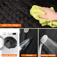 Ultimate Waterproof Dog Car Seat Cover - Non-Slip Bench Protector for Cars, Trucks & SUVs - Perfect for Pets and Kids - Adjustable with Seat Belts - Black