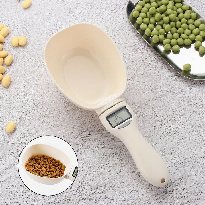 Precision Pet Food Measuring Scoop - Digital Scale with LED Display for Dogs and Cats