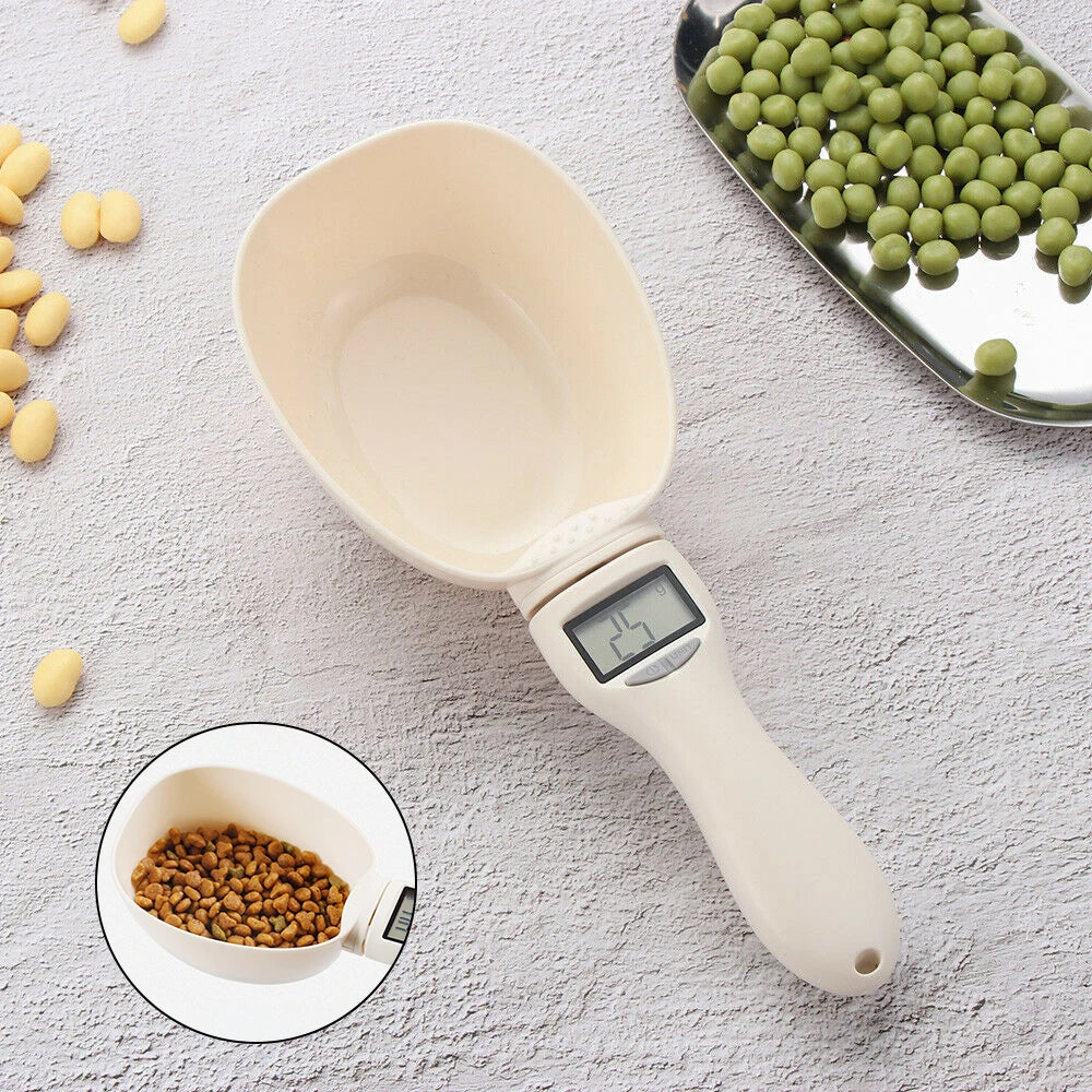Precision Pet Food Measuring Scoop - Digital Scale with LED Display for Dogs and Cats