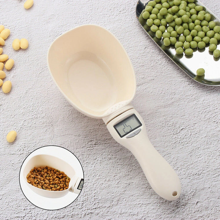 Precision Pet Food Measuring Scoop - Digital Scale with LED Display for Dogs and Cats