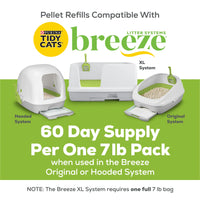 Tidy Cats Breeze Unscented Cat Litter Refill - 99.9% Dust Free, Perfect for Multi-Cat Homes, 4 Pack of Zeolite Pellets