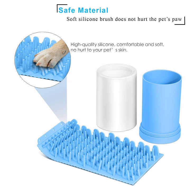 Ultimate Dog Paw Cleaner – Soft Silicone Foot Washer for Medium Dogs in Blue – Effortlessly Keep Your Home Clean!
