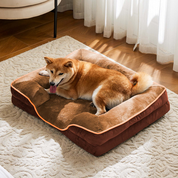 Cozy Brown Orthopedic Dog Bed - 24