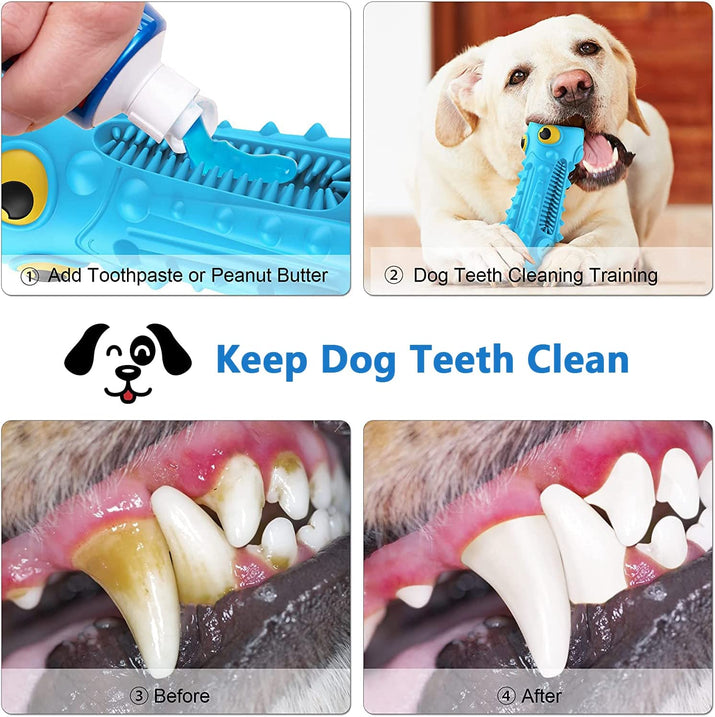 Durable Blue Dog Chew Toy for Aggressive Chewers - Interactive Squeaky Toy for Medium to Large Dogs, Perfect for Training and Teething