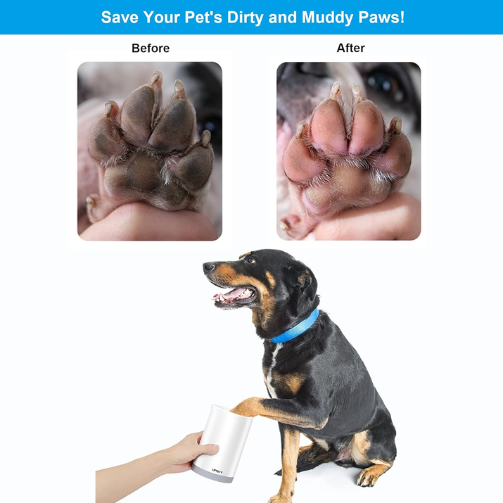 Ultimate Dog Paw Cleaner – Soft Silicone Foot Washer for Medium Dogs in Blue – Effortlessly Keep Your Home Clean!