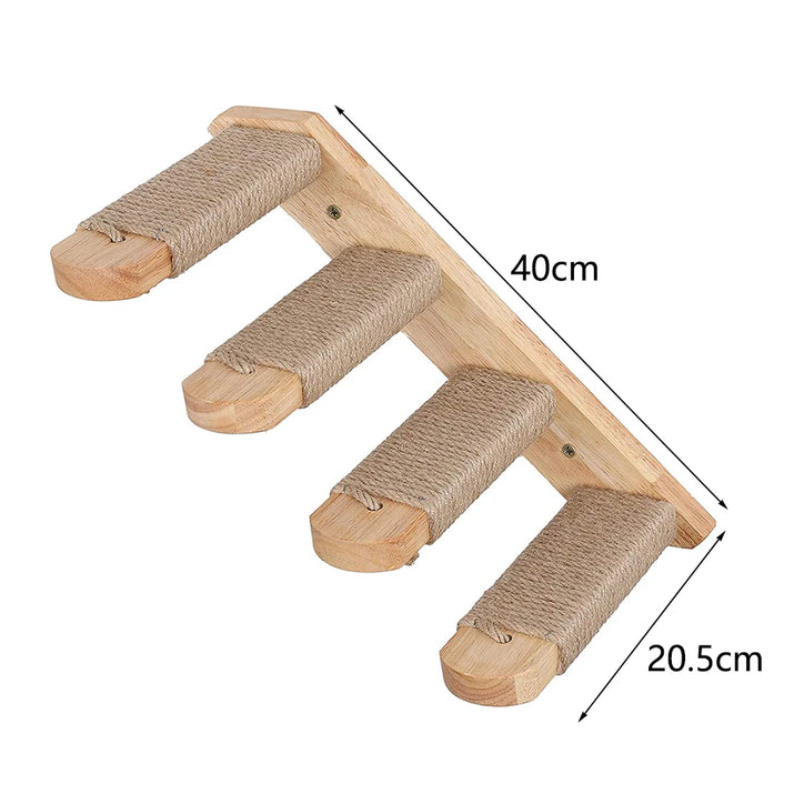 Elevate Your Cat's Playtime with Our Stylish Wall Climbing Shelf - Multi-Functional Cat Tree with Scratching Post, Bed, and Hiding House