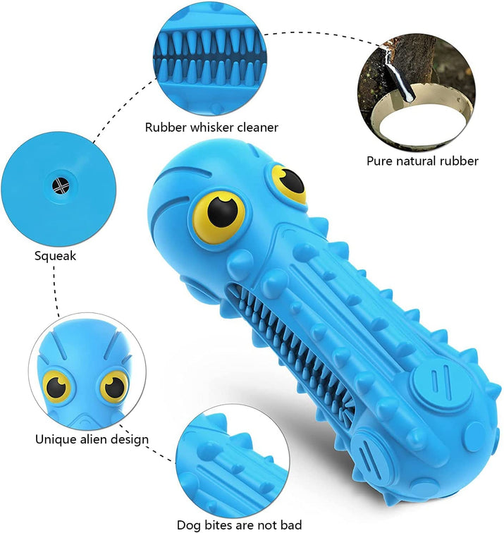 Durable Blue Dog Chew Toy for Aggressive Chewers - Interactive Squeaky Toy for Medium to Large Dogs, Perfect for Training and Teething