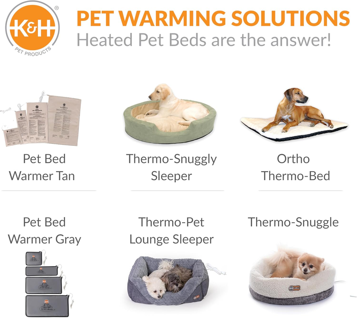 Transform Your Pet's Comfort with the K&H Extra-Large Heated Pet Bed Warmer - Waterproof, Automatic Temperature Control for Ultimate Relaxation