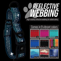 Premium Reflective Martingale Collar for Dogs | Adjustable No-Pull Training Collar for Large, Medium, and Small Breeds | Quick Release Buckle for Easy On/Off
