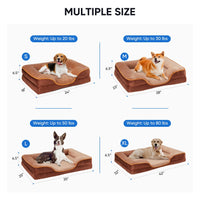 Cozy Brown Orthopedic Dog Bed - 24" x 18" Supportive Foam Sofa for Small Pets with Removable Washable Cover