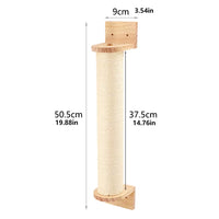 Elevate Your Cat's Playtime with Our Stylish Wall Climbing Shelf - Multi-Functional Cat Tree with Scratching Post, Bed, and Hiding House