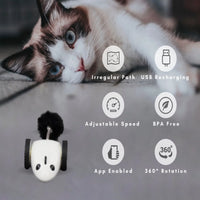 Engage Your Pet with the Purechase Smart Cat Toy – Interactive Mouse Toy with App Control, Adjustable Speed, and USB Rechargeable Features for Cats and Dogs