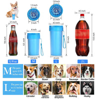 Ultimate 4-Piece Portable Dog Paw Washer Cleaner Set - 2-in-1 Silicone Cleaning Brush, Feet Cleaner Cup, Premium Towel, Finger Toothbrush & Pet Grooming Bath Brush for Dogs & Cats (Large)