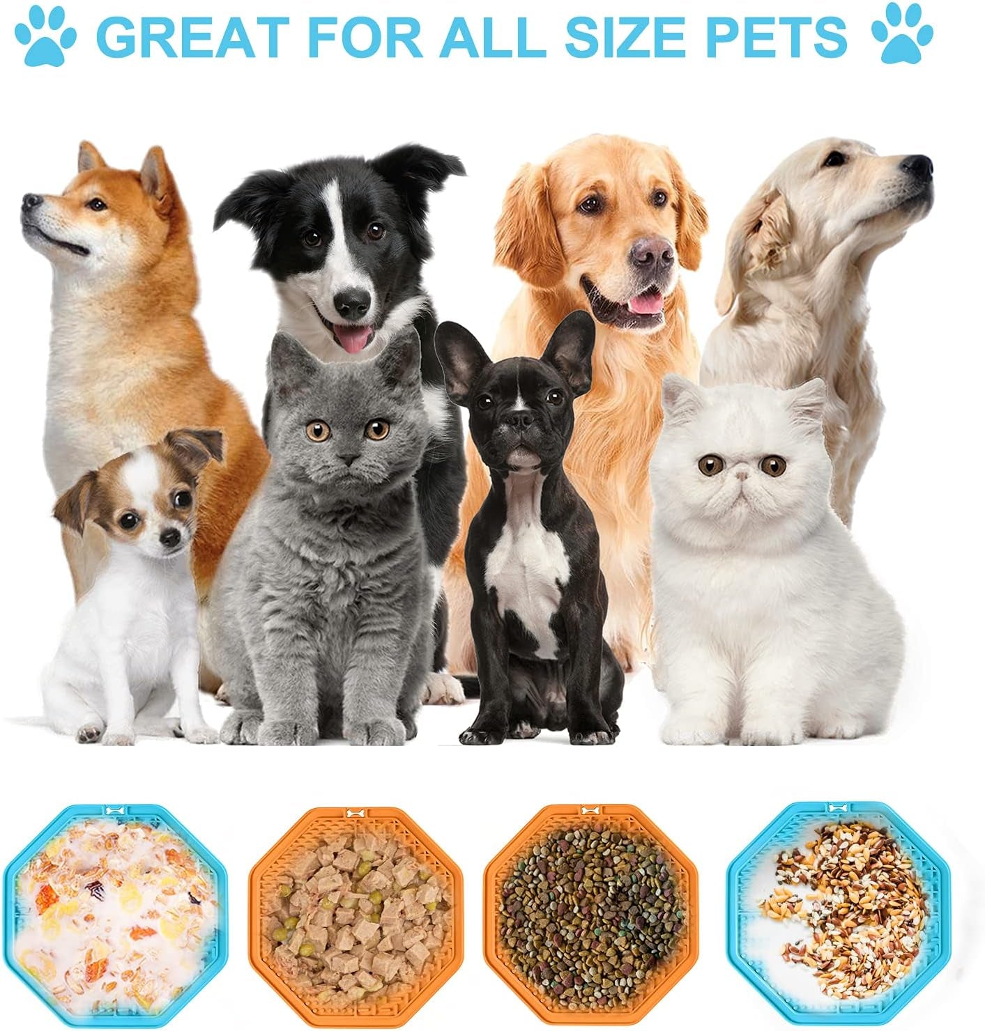 Premium Lick Mat for Dogs and Cats - Anxiety Relief & Boredom Buster with Suction Cups - Perfect for Treats, Bathing, and Grooming