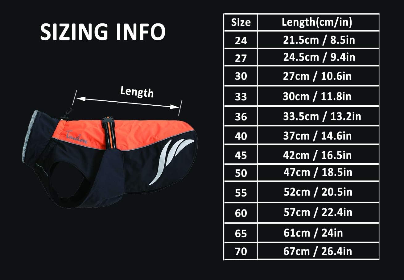 Mt. Tallac Waterproof Winter Dog Coat - Insulated, Adjustable, and Reflective Jacket for Large Breeds