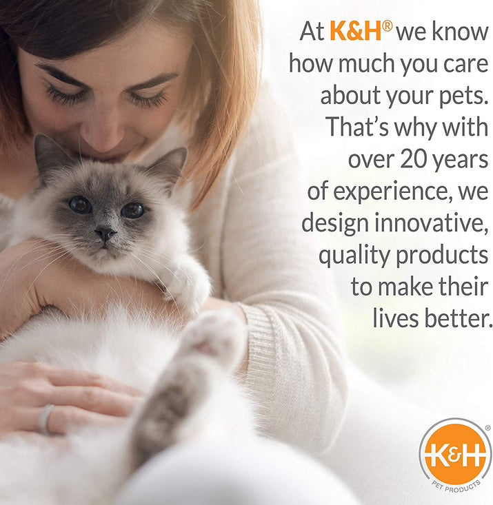Cozy Up Your Cat with the Thermo-Kitty Fashion Splash Heated Bed - Orthopedic Foam Comfort in a Stylish Blue Design, Perfect for Indoor Use!