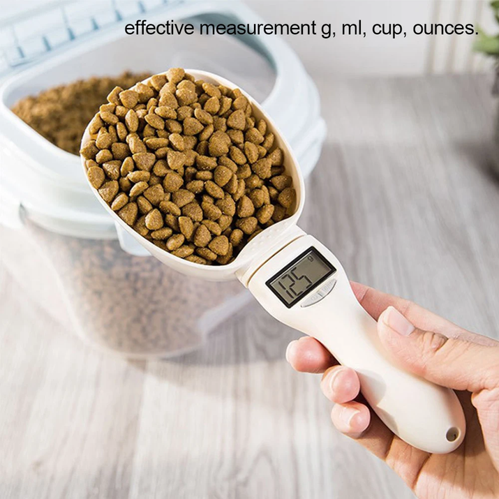 Precision Pet Food Measuring Scoop - Digital Scale with LED Display for Dogs and Cats