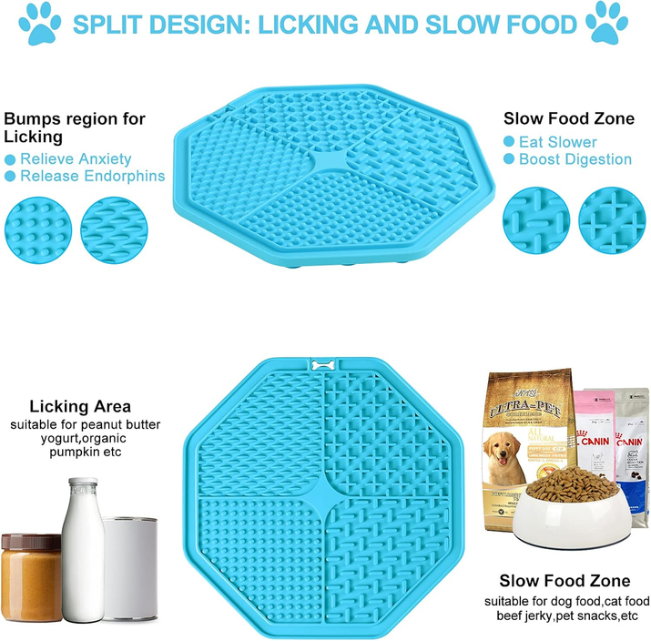 Premium Lick Mat for Dogs and Cats - Anxiety Relief & Boredom Buster with Suction Cups - Perfect for Treats, Bathing, and Grooming