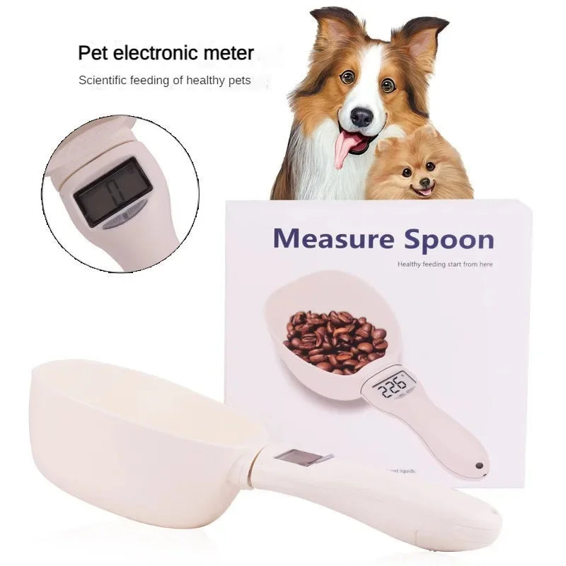 Precision Pet Food Measuring Scoop - Digital Scale with LED Display for Dogs and Cats