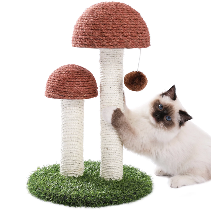 Adorable 2 Mushrooms Cat Scratching Post - 19