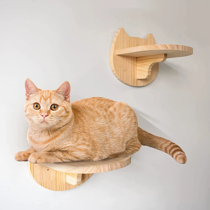 Elevate Your Cat's Playtime with Our Stylish Wall Climbing Shelf - Multi-Functional Cat Tree with Scratching Post, Bed, and Hiding House