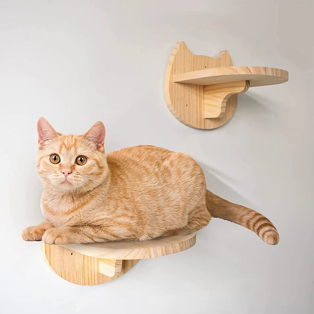 Elevate Your Cat's Playtime with Our Stylish Wall Climbing Shelf - Multi-Functional Cat Tree with Scratching Post, Bed, and Hiding House