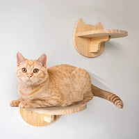 Elevate Your Cat's Playtime with Our Stylish Wall Climbing Shelf - Multi-Functional Cat Tree with Scratching Post, Bed, and Hiding House