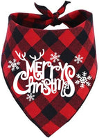 Dog Christmas Bandana Classic Buffalo Plaid Pets Scarf Triangle Bibs Kerchief for Small Medium Large Dogs Cats Pets